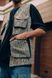 Різнокольоровий твідовий жилет оверсайз Bravery vest 131406 Ivory & Multicolor фото 7
