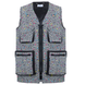 Різнокольоровий твідовий жилет оверсайз Bravery vest 131406 Ivory & Multicolor фото 1
