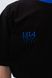 Чорна футболка унісекс Fortitude T-shirt с синім воротом 131409 Black & Royal Blue фото 4