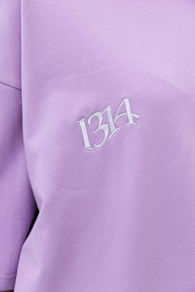 Лілова футболка унісекс Strength T-shirt з вишивкою та принтом 131413 Lavender & Print фото