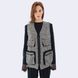 Multicolored oversized tweed vest Bravery vest, Gray, XS