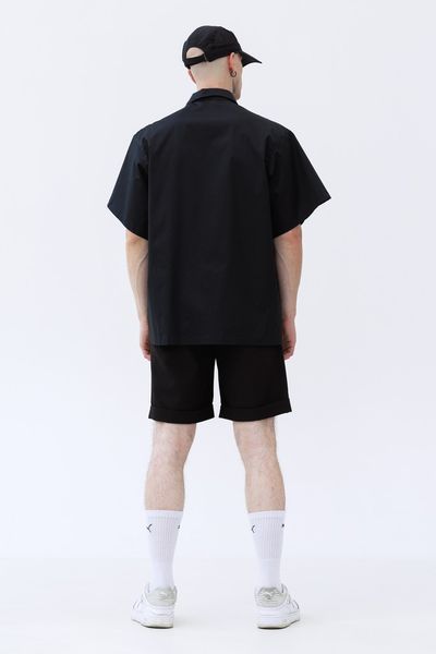 Чорна сорочка Battler Shirt вільного крою з короткими рукавами 131407 Black & White фото