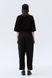 Black Relaxed Trousers with Velcro on the waistband