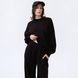 Lightweight knitted trouser suit with stitching Effortless Pants Suit, Black, XS